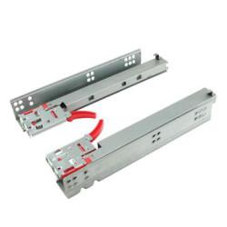 Klug Base Mount Soft Close Drawer Runner - Full Extension - 400mm Length - 35kg - Zinc