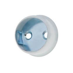 Rothley 25mm Invisifix Hanging Rail End Socket - White - Pack of 2
