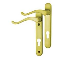 Fab & Fix Windsor uPVC Scroll Multipoint Door Handle - 92mm c/c - LH - Gold