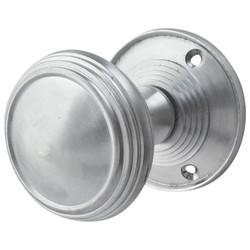 Altro Satin Chrome Lined Mortice Door Knob - 65mm Rose Diameter