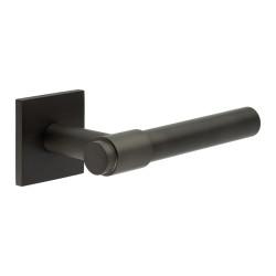 CRES by Frelan Dark Bronze Sprung Fire Rated Door Handles on Square Rose - CR-103 Range