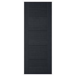 LPD Vancouver 5 Panel Pre-Finished Solid Internal FD30 Fire Door - 2040 x 726 x 44mm - Black