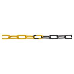 Welded Steel Chain - 6 x 42mm - 10m Length - Yellow/Black