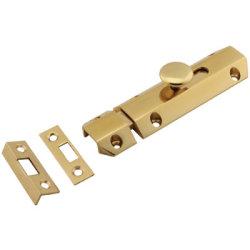 Carlisle Brass French Door Bolt/Flat Section Bolt - 150 x 36mm - Polished Brass