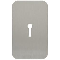 Touchpoint Jumbo Adhesive Fixing Escutcheon - 100 x 60mm - Keyhole - Satin Stainless Steel