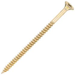 SiDAX General Purpose Pozi Countersunk Wood Screws - 5.0 x 90mm - Yellow Zinc - Pack of 100