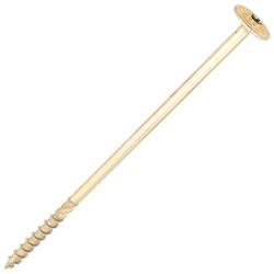 SiDAX Timber Frame Screws Wafer Head - 8.0 x 200mm - Yellow Zinc - Pack of 50