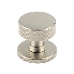 Burlington by Frelan Satin Nickel Knurled Mortice Door Knob - 60mm Rose Diameter - Westbourne Range