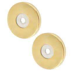 Hampstead PVD Brass Rose Set for 19mm Door Pull Handles - 52 x 6mm