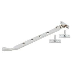 Altro Cast Bulb End Casement Window Stay - 10"/250mm Length - Satin Chrome