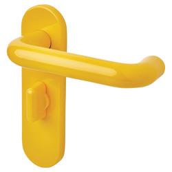 Hoppe AR600/25 Golden Yellow Nylon Steel Core Safety Bathroom Door Handles - 57mm c/c - Paris Range