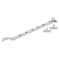 Carlisle Brass Victorian Casement Window Stay - 12"/300mm Length - Satin Chrome