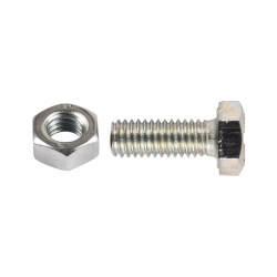 TIMCO Metric HT Set Screws with Hex Nut - M6 x 16mm - Pack of 8