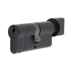 Eurospec 1 Star 6 Pin 70mm Euro Thumbturn Cylinder - 35 + 35mm - Matt Black - Keyed to Differ