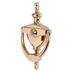 Arrone AR727K Traditional Urn Door Knocker With Viewer - Polished Brass - 151 x 76mm