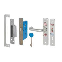 Phlexicare RADAR Lockset - 50mm Backset - 78mm Case - Left Hand - Satin Anodised Aluminium