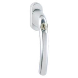 Hoppe TBT1 uPVC/Timber Tilt Before Turn Locking Multipoint Window Handle - Dual - Anodised Silver
