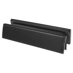 Trojan Letter Plate - 300 x 70mm - 40-80mm Door Thickness - Black
