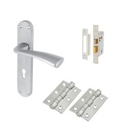 Altro Satin Chrome 3 Lever Sashlock Door Handles Pack - Verona Range