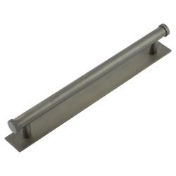 Hoxton by Frelan Thaxted 15mm Lines T-Bar Cabinet Pull Handle on Plain Backplate - 224mm c/c - Dark Bronze
