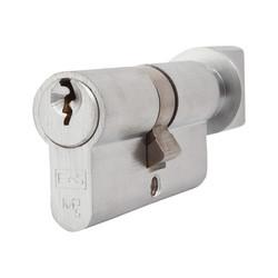 Eurospec 5 Pin 60mm Euro Thumbturn Cylinder - 30mm Turn + 30mm - Satin Chrome - Keyed Alike