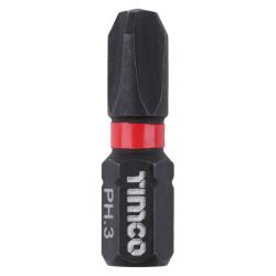 TIMCO X6 Impact Driver Bits - Phillips - PH3 - 25mm Length - Pack of 10