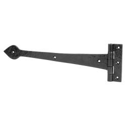 Olde Forge Tudor Plain Door Tee Hinge - 410 x 105mm - Antique Black Iron - Pair