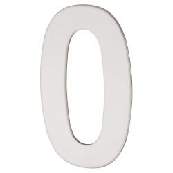 Hampstead 100mm Concealed Screw Fix Door Numeral - 0 - Polished Stainless Steel