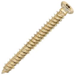 SiDAX Concrete Screw - Countersunk - Yellow Zinc - 7.5 x 70mm - Pack of 100