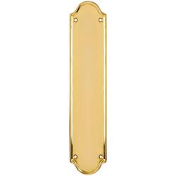 Hampstead Solid Brass Traditional Plain Entrance Finger Plate - 305 x 63mm - Polished