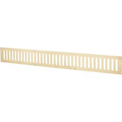 Hampstead Plain Slotted Vent - 600 x 76mm - 9800mm² Free Air Flow - Polished Brass
