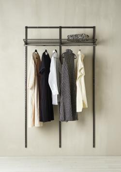 elfa Wardrobe & Storage Kit - 2 x Bay & 1 x Ventilated Shelf - Graphite