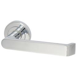 Serozzetta by Carlisle Brass Polished Chrome Door Handles on Round Rose - Concept Range