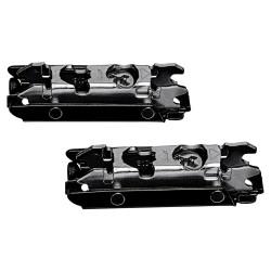 Blum CLIP Straight Cabinet Mounting Plate - Screw On - 0mm Spacing - Steel - Black Onyx - Pair