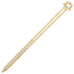 SiDAX Timber Frame Screws Hex Head - 6.7 x 125mm - Yellow Zinc - Pack of 50