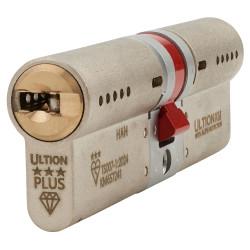 Ultion ALPS 3 Star PLUS Euro Double Cylinder - 45mm + 50mm - Satin Nickel/Brass - Keyed to Differ