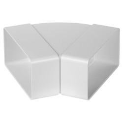 Awenta Horizontal 45° Flat Channel Bend - 110 x 55mm - White