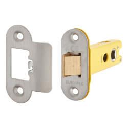 Altro Heavy Duty Bolt Through Tubular Latch - 78mm Case - 57mm Backset - Radius - Satin Stainless Steel