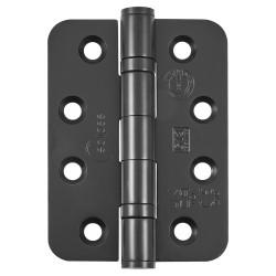 Eclipse Radius Ball Bearing Grade 13 Butt Fire Door Hinge - 102 x 76 x 3mm - Matt Black - Pair
