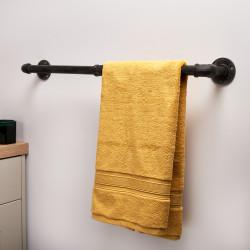 Altro 3/4" Long Pipe Round Towel Rail Kit - Black
