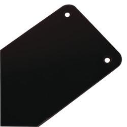 Touchpoint Plastic Plain Finger Plate - 450 x 75 x 1.5mm - Black