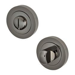 Altro Bathroom Turn & Release - 50mm Diameter - Black Nickel