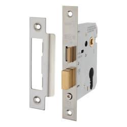 Touchpoint Contract Euro Profile Sashlock - 65mm Case - 44mm Backset - Polished Nickel