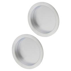 ECLISSE Essentials Round Fire Rated Flush Handle Set - Satin Chrome