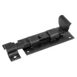 Olde Forge Antique Black Iron Straight Barrel Bolt - 105 x 32mm