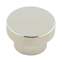 Hoxton by Frelan Thaxted Lines Round Cabinet Knob - 40mm Diameter - Polished Nickel