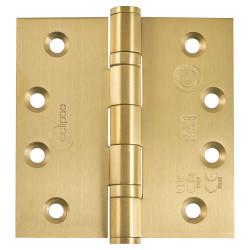 Eclipse Ball Bearing Grade 13 Butt Fire Door Hinge - 102 x 102 x 3mm - Satin Brass - Pair