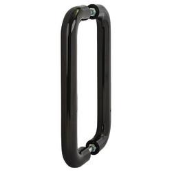 Hoppe AR602/300 Ebony Black Nylon D-Bar Door Pull Handles - Back to Back - 300mm c/c