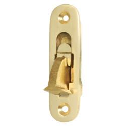 Altro Weekes Sash Window Stop - 70 x 19mm - Radius End - Polished Brass