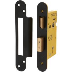 Altro Architectural 5 Lever Sashlock - 65mm Case - 44mm Backset - Radius - Matt Black